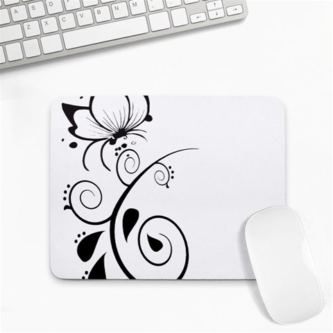 Floral Butterfly Design Small Mouse Pad (Rectangle) from ArtsNow.com Front