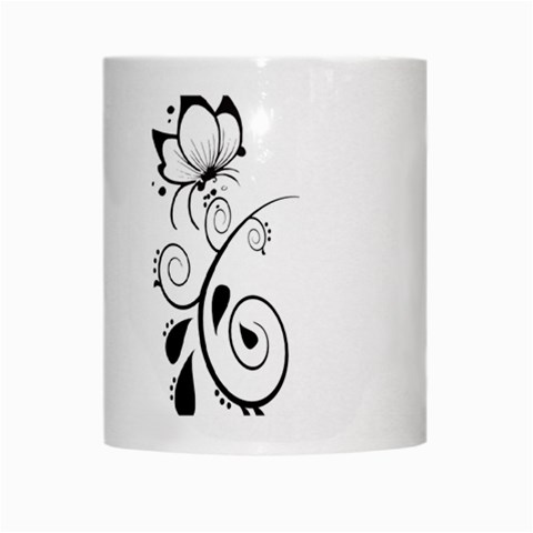 Floral Butterfly Design White Coffee Mug from ArtsNow.com Center