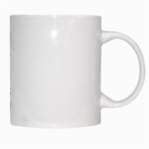 Floral Butterfly Design White Coffee Mug from ArtsNow.com Right