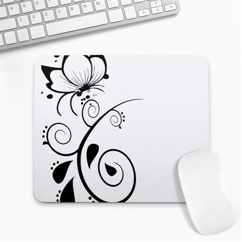 Floral Butterfly Design Large Mouse Pad (Rectangle) from ArtsNow.com Front