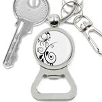 Floral Butterfly Design Bottle Opener Key Chain