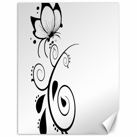 Floral Butterfly Design Canvas 18  x 24  (Unframed) from ArtsNow.com 17.8 x23.08  Canvas - 1