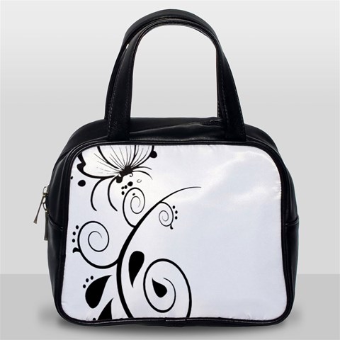 Floral Butterfly Design Classic Handbag (Two Sides) from ArtsNow.com Back