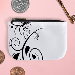 Floral Butterfly Design Coin Change Purse from ArtsNow.com Front