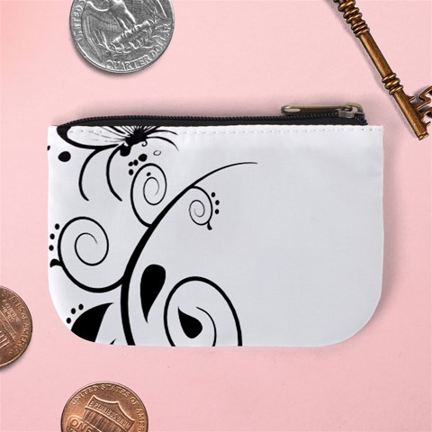 Floral Butterfly Design Coin Change Purse from ArtsNow.com Back