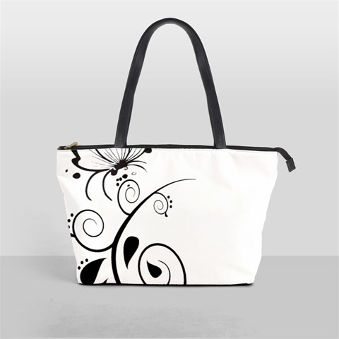 Floral Butterfly Design Large Shoulder Bag from ArtsNow.com Front