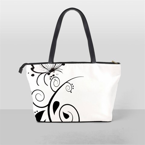 Floral Butterfly Design Large Shoulder Bag from ArtsNow.com Back