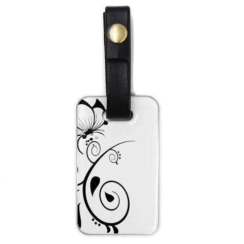 Floral Butterfly Design Luggage Tag (One Side) from ArtsNow.com Front