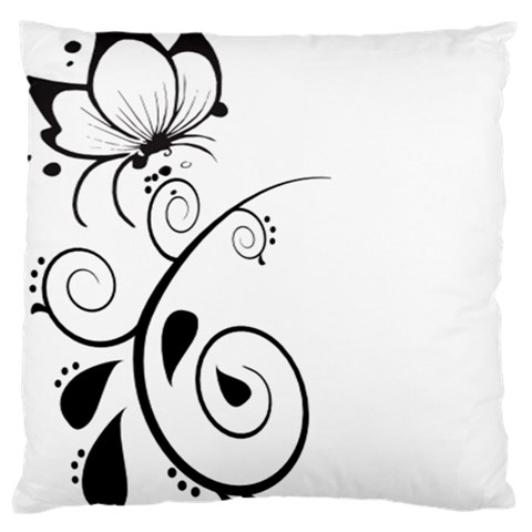 Floral Butterfly Design Large Cushion Case (Single Sided)  from ArtsNow.com Front