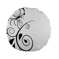 Floral Butterfly Design 15  Premium Round Cushion  from ArtsNow.com Front