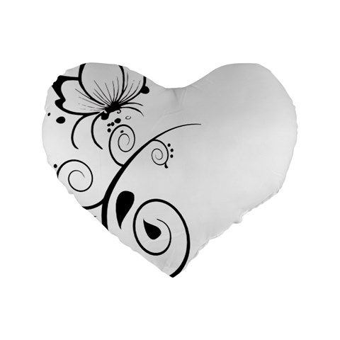 Floral Butterfly Design 16  Premium Heart Shape Cushion  from ArtsNow.com Front