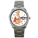 radio-overdrive-red-pinup Sport Metal Watch