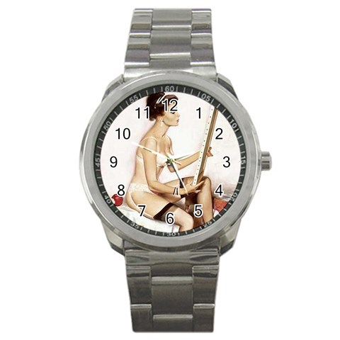 pinupW Sport Metal Watch from ArtsNow.com Front