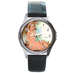 pinup_24 Round Metal Watch