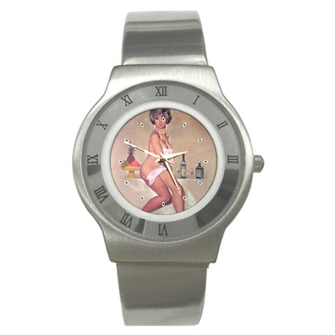 pinup_23 Stainless Steel Watch from ArtsNow.com Front