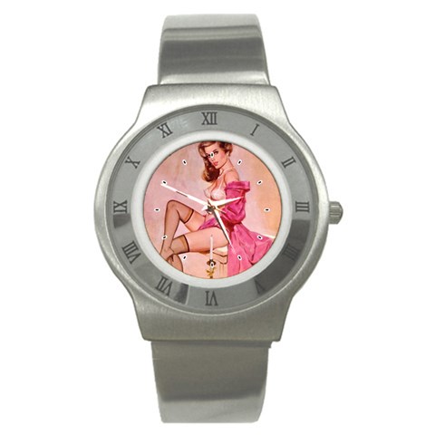 pinup_22 Stainless Steel Watch from ArtsNow.com Front