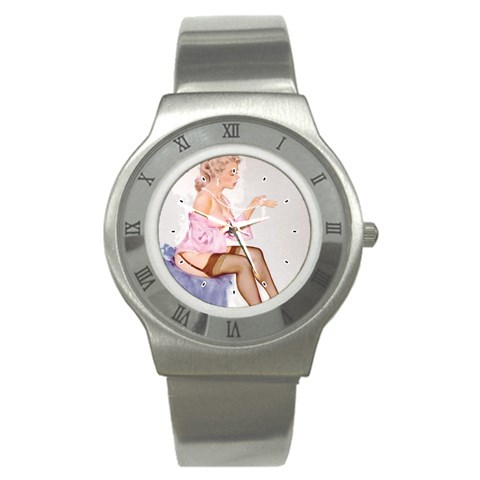 pinup_21 Stainless Steel Watch from ArtsNow.com Front