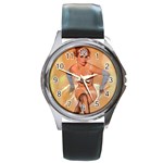 pinup_19 Round Metal Watch