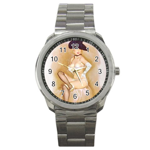 pinup_17 Sport Metal Watch from ArtsNow.com Front