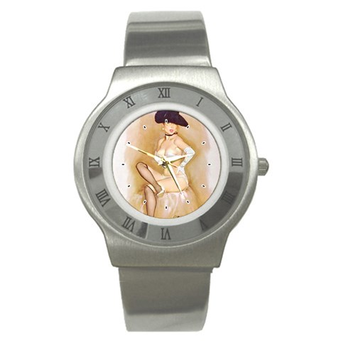 pinup_17 Stainless Steel Watch from ArtsNow.com Front