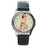 pinup_3 Round Metal Watch