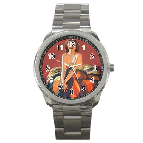 pinup_2 Sport Metal Watch from ArtsNow.com Front