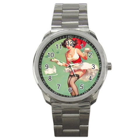 pinup_1 Sport Metal Watch from ArtsNow.com Front