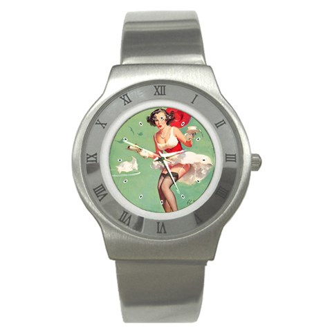 pinup_1 Stainless Steel Watch from ArtsNow.com Front