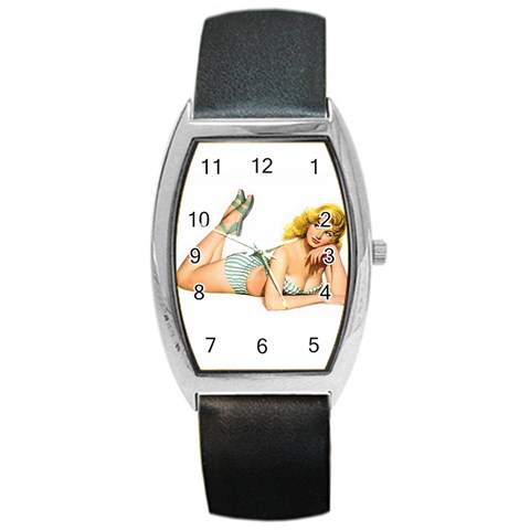 PINUP RADIO Barrel Style Metal Watch from ArtsNow.com Front