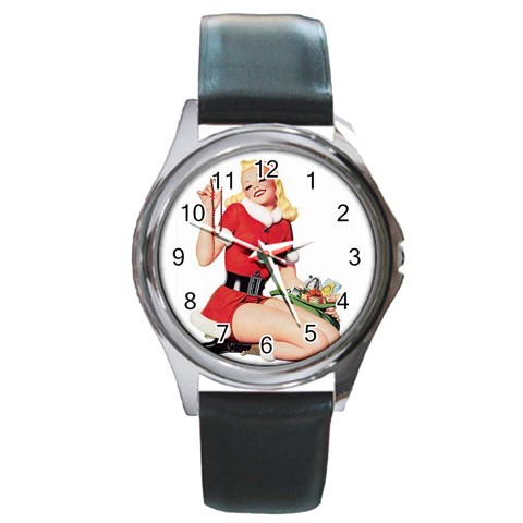 PINUP181 Round Metal Watch from ArtsNow.com Front