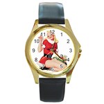 PINUP181 Round Gold Metal Watch