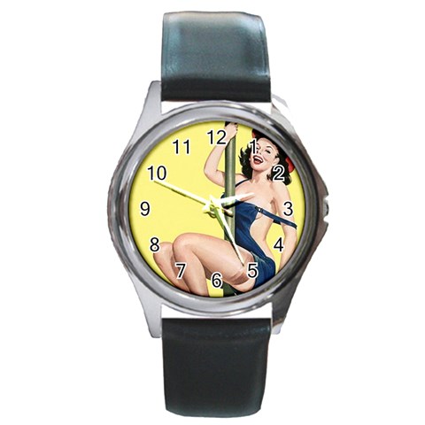 PINUP072 Round Metal Watch from ArtsNow.com Front