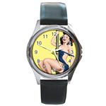 PINUP072 Round Metal Watch