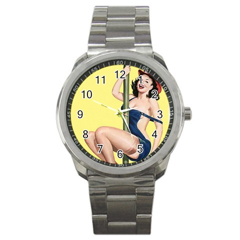 PINUP072 Sport Metal Watch from ArtsNow.com Front