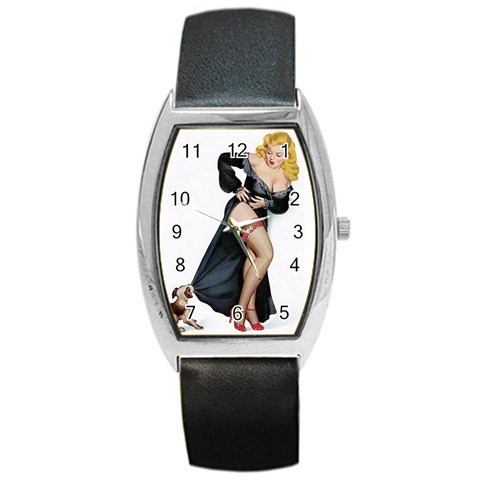 PINUP071 Barrel Style Metal Watch from ArtsNow.com Front