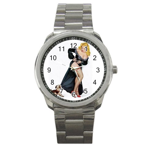 PINUP071 Sport Metal Watch from ArtsNow.com Front