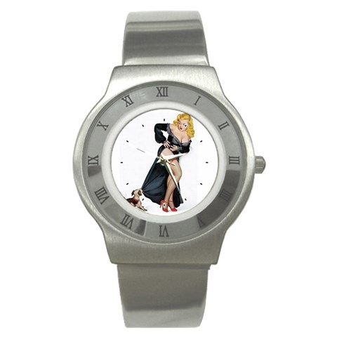 PINUP071 Stainless Steel Watch from ArtsNow.com Front