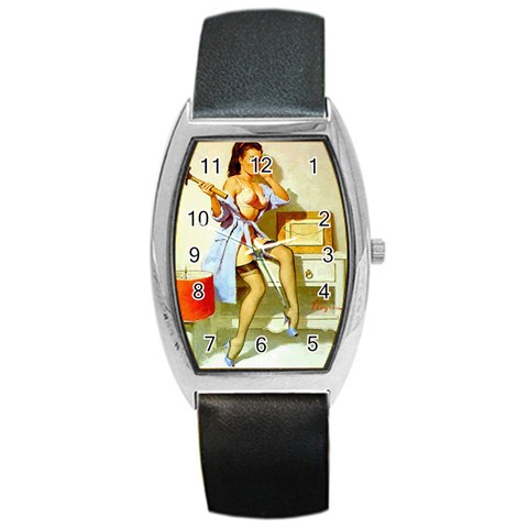 pinup1 Barrel Style Metal Watch from ArtsNow.com Front