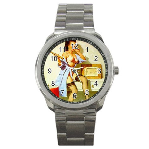 pinup1 Sport Metal Watch from ArtsNow.com Front