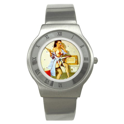 pinup1 Stainless Steel Watch from ArtsNow.com Front