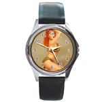 pinup Round Metal Watch