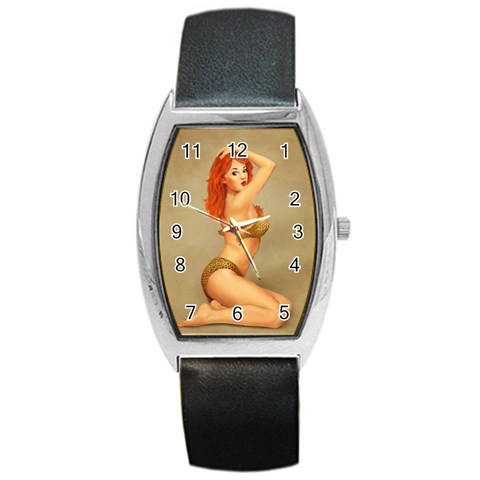 pinup Barrel Style Metal Watch from ArtsNow.com Front