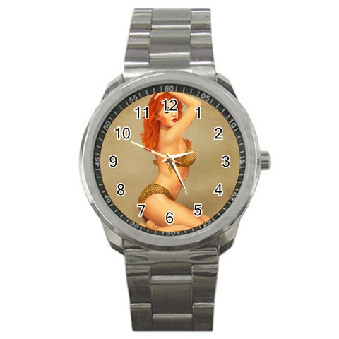 pinup Sport Metal Watch from ArtsNow.com Front