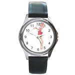 duffs_pinup_altered Round Metal Watch