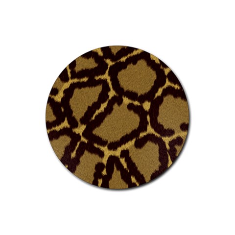 Leopard Print Design Rubber Coaster (Round) from ArtsNow.com Front