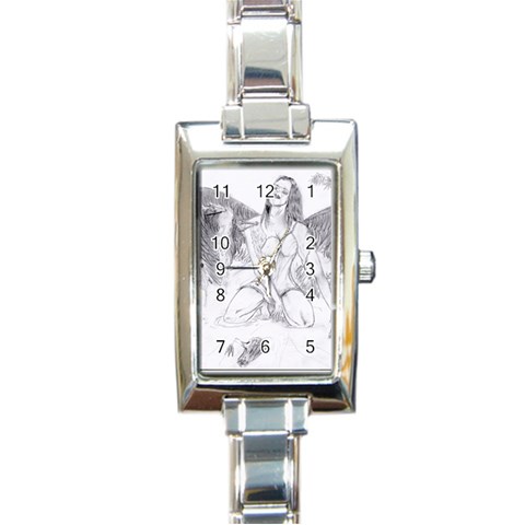 Bleeding Angel 1  Rectangular Italian Charm Watch from ArtsNow.com Front