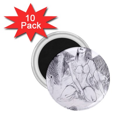 Bleeding Angel 1  1.75  Button Magnet (10 pack) from ArtsNow.com Front