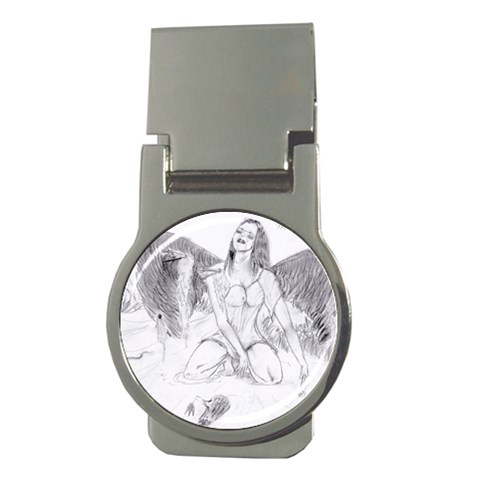 Bleeding Angel 1  Money Clip (Round) from ArtsNow.com Front