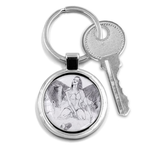 Bleeding Angel 1  Key Chain (Round) from ArtsNow.com Front