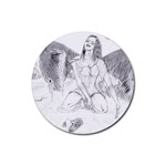 Bleeding Angel 1  Drink Coaster (Round)